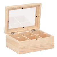 Theedoos - blanco - 22 cm - hout - houten kistje versieren - hobby