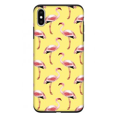 Flamingo's geel: iPhone XS Max Tough Case