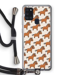 Pony: Samsung Galaxy A21s Transparant Hoesje met koord