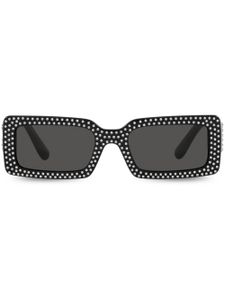 Dolce & Gabbana Eyewear lunettes de soleil à monture rectangulaire - Noir