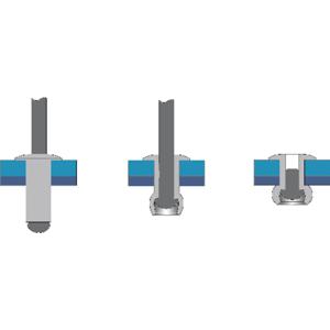 Bralo 1010004014 Popnagel (Ø x l) 4 mm x 14 mm Staal Aluminium 500 stuk(s)