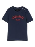 DSQUARED2 KIDS t-shirt en coton à logo imprimé - Bleu