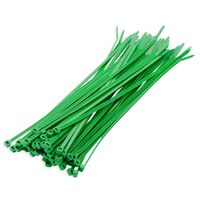 100x stuks kabelbinder / kabelbinders nylon groen 20 x 0,36 cm   -
