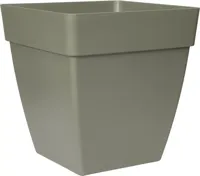 Easyday plantenbak smile curve square 29,6x29,6x31 cm olijfgroen
