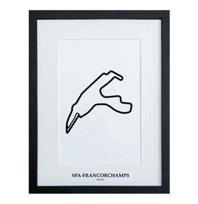 Formule 1 Circuit Spa-Francorchamps België 3D Print - Zwart