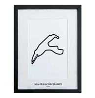 Formule 1 Circuit Spa-Francorchamps België 3D Print - Zwart