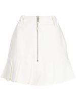 GANNI minijupe à design plissé - Blanc