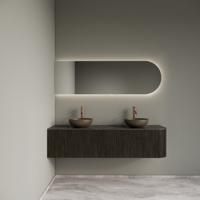 Badkamermeubelset Gliss Design Alluro 160 cm Links Charcoal