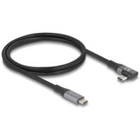 Delock 81131 USB-C-kabel USB-C stekker, USB-C stekker 1.00 m Zwart