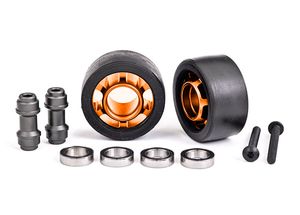 Traxxas - Wheels, wheelie bar, 6061-T6 aluminum (orange-anodized) (TRX-7775T)