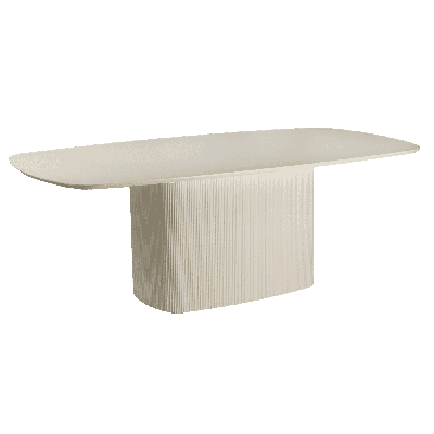 Tower Living Deens Ovale Eettafel 'Corbetta' Minerale cement finish, 200 x 110cm