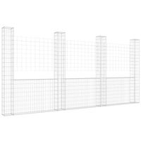 The Living Store Schanskorf Gabion Mand - 380x20x200 cm - Zilver - thumbnail