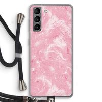 Abstract Painting Pink: Samsung Galaxy S21 Transparant Hoesje met koord Abstract Painting Pink: Samsung Galaxy S21 Transparant Hoesje met koord