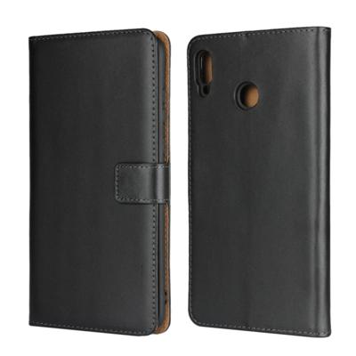 Lederen horizontale Flip holster voor Huawei Honor 8X MAX met magnetische sluiting en beugel en kaartsleuf en portemonnee (zwart)