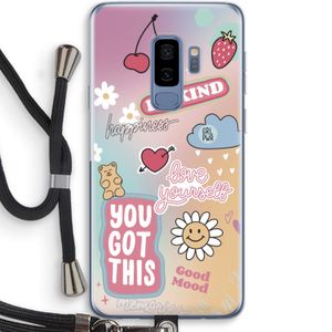 Positivity: Samsung Galaxy S9 Plus Transparant Hoesje met koord