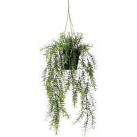 Emerald kunstplant/hangplant in pot - Asparagus - groen - 50 cm lang - thumbnail