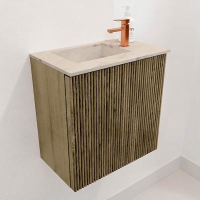 Toiletmeubel Mondiaz Joya Dlux | 40 cm | Meubelkleur Dusk | Faye wastafel Frappe Wasbak Links | 1 kraangat