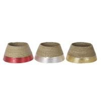 Kerstboomrok DKD Home Decor Zeegras (45 x 45 x 24 cm) (3 Stuks)