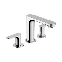Hansgrohe Wastafelmengkraan Rebris S 3-Gats 110 Met Trekwaste Chroom Hansgrohe Wastafelmengkraan Rebris S 3-Gats 110 Met Trekwaste Chroom