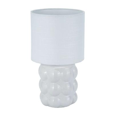 Bureaulamp Versa Wit Linnen Keramisch 17 x 30 cm