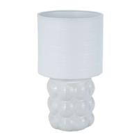 Bureaulamp Versa Wit Linnen Keramisch 17 x 30 cm