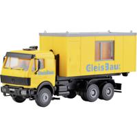 Kibri 16310 H0 Vrachtwagen Mercedes Benz LP-wissellaadbak met railbouw-container - thumbnail