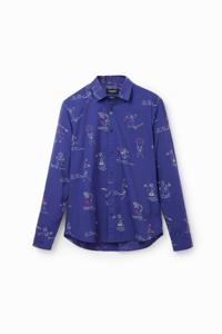 Shirt met lange mouwen en poppen - BLUE - XL