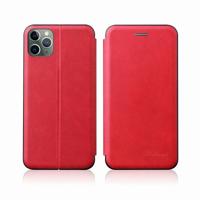 Voor iPhone 11 TPU + PU geïntegreerde spanning magnetische kaarthouder retro lederen draagtas (rood)