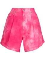 R13 short en velours côtelé à imprimé tie-dye - Rose