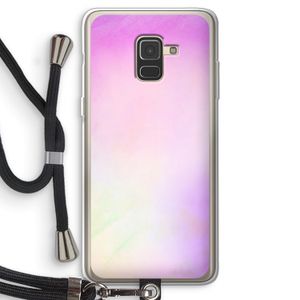 Flow mist pastel: Samsung Galaxy A8 (2018) Transparant Hoesje met koord
