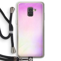 Flow mist pastel: Samsung Galaxy A8 (2018) Transparant Hoesje met koord