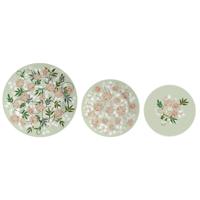 Eetbord DKD Home Decor Porselein Traditioneel 27 x 27 x 3 cm 18 Onderdelen