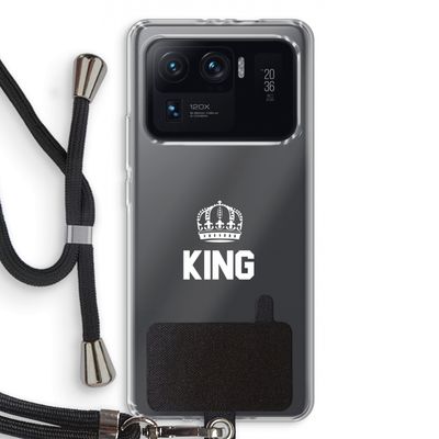 King zwart: Xiaomi Mi 11 Ultra Transparant Hoesje met koord