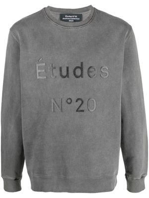 Études Studio sweat Story N20 à effet usé - Gris