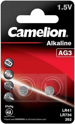 Camelion batterij lr41/lr7366/392/ag3 kaart a 2 stuks