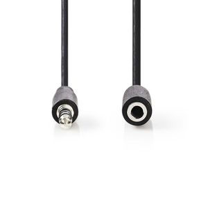 Nedis 3,5 mm Verlengkabel + Volumeregelaar 1 Meter Zwart