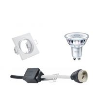 Philips LED Inbouw Spot Set - GU10 Fitting - Kantelbaar - Mat Wit - 3.5W - Natuurlijk Wit 4000K