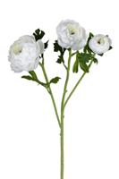 Ranonkel x3 l70cm wit kunstbloem Louis Maes - Louis maes