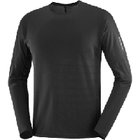 Salomon Sense aero ls tee gfx heren - ZWART - Heren
