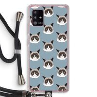 It's a Purrr Case: Samsung Galaxy A51 5G Transparant Hoesje met koord