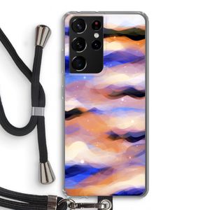 Donkere Wolken: Samsung Galaxy S21 Ultra Transparant Hoesje met koord