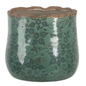 Clayre & Eef Groene Bloempot Ø 18*16 cm 6CE1252M