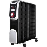 Oliegevulde Radiator Zwart - 2500W - 3 Standen - Inclusief Afstandsbediening