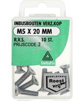 Inb.bout verz.kop m5x20mm rvs 10st - Deltafix