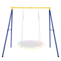 Robuuste Metalen Schommelframe Extra Grote Stalen A-Frame Schommel Frame Schommelstandaard met Grondpennen en Twee Ophangpunten