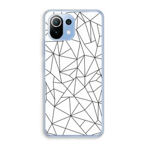 Geometrische lijnen zwart: Xiaomi Mi 11 Lite Transparant Hoesje