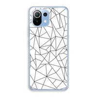 Geometrische lijnen zwart: Xiaomi Mi 11 Lite Transparant Hoesje