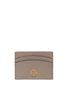 Tory Burch porte-carte Robinson à plaque logo - Gris