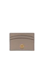 Tory Burch porte-carte Robinson à plaque logo - Gris