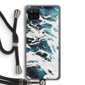 Golven: Samsung Galaxy A12 Transparant Hoesje met koord